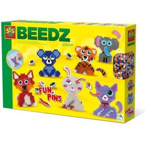 SES Creative Beedz Strijkkralen FunPins Dieren 2100 Stuks