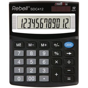 Rebell RE-SDC412-BX Calculator SDC412 Zwart