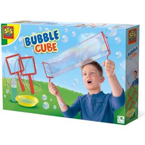 SES - Bubble kubus - bellenblaas voor vierkante bellen - inclusief bord en bellenblaassop