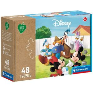 Disney Mickey Mouse Puzzel (3x48 Stukjes)