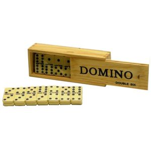 Domino dubbel 6 spel in houten kist - Geschikt voor 2-4 spelers vanaf 4 jaar