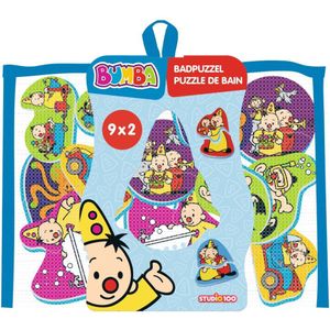 Bumba Badpuzzel - 9 Badpuzzels Uit 2 Delen - Kleeft Op de Badrand