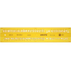 Aristo AR-5301/5 Lettersjabloon 5mm H-profiel Schriftvorm B Recht