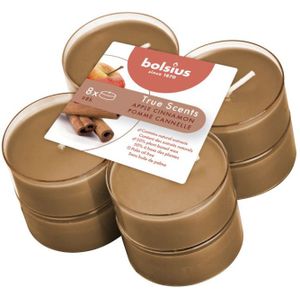 Bolsius True Scents Maxilichten Appel Kaneel 8 Stuks