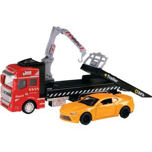 Toi-toys Sleepwagen Met Auto Metal Rood/Oranje