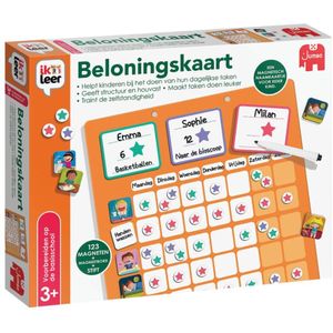 Jumbo Beloningskaart - Leerzaam hulpmiddel voor kinderen vanaf 3 jaar - Verdien sterren voor taken - Inclusief magneetbord en magneten