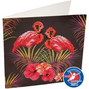 Craft Buddy Crystal Art Diamond Painting Flamingo's 18x18 cm