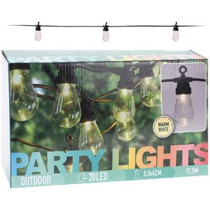 Outdoor Feestverlichting 12.5 m 20 LED-Lampen Warm Wit