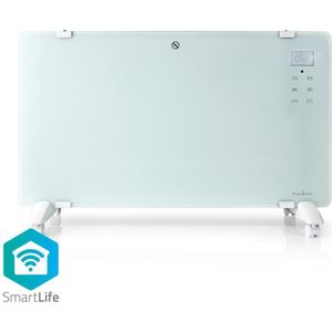 Nedis WIFIHTPL20FWT Slimme Convectorkachel Met Wi-fi Thermostaat Glazen Frontpaneel 2000 W Wit