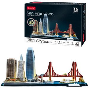 3D Puzzel City Line San Francisco (90 Stukjes, LED Verlichting)