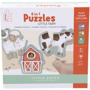 Little Dutch Farm 6in1 Puzzel 3-5 Stukjes