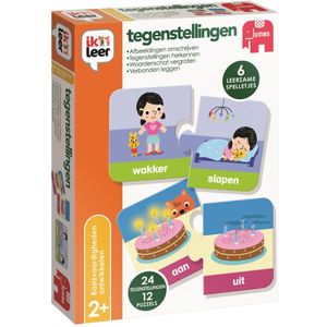 Jumbo Spel Ik Leer Tegenstellingen - Geschikt voor 2 jaar en ouder - 6 spelletjes - 12 puzzels met 24 tegenstellingen