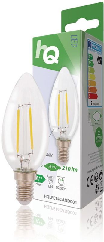 Retro - Kaarsvormige LED-Lamp - Warm Wit - E14-Fitting - 210 Lumen - 2 Watt