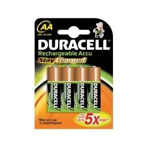 Duracell Rechargeable AA 2500mAh batterijen, verpakking van 4