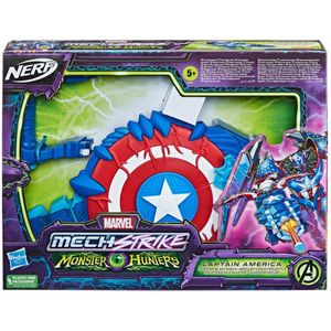 Nerf Marvel Mech Strike Monster Hunters Captain America + 3 Darts