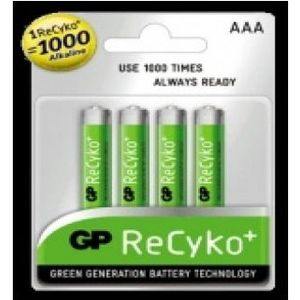 GP R2U-AAA-01 Batterij NiMH AAA/LR03 1.2 V 820 MAh ReCyKo+ 4-blister