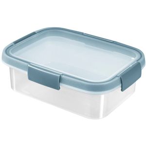 Curver Smart Fresh Eco Vershoudbakje met deksel - Rechthoekig - 1L - Transparant/Smokey Grey
