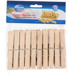 Lifetime Clean Houten XXL Wasknijpers 20 Stuks