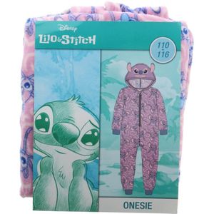 Lilo & Stitch Coral-Fleece Onesie - Kinderen - Angel - Roze - Maat 98/104