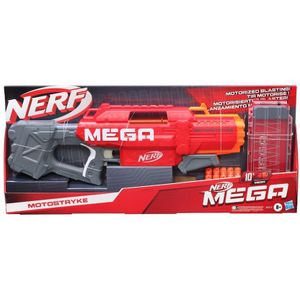 NERF Mega Motostryke - Grote Gemotoriseerde Blaster voor 10 Nerf Mega Pijlen