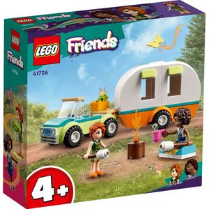 LEGO Friends Kampeervakantie Set met Caravan en Auto en Minipoppetjes- 41726