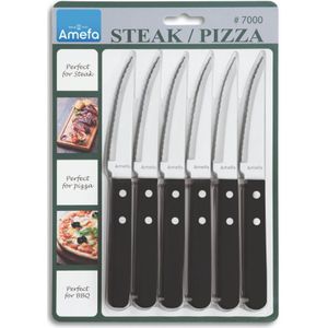 Amefa Pizza/Steak Messenset 6-delig Zwart