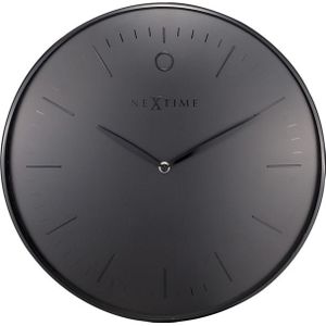 Wandklok NeXtime Glamour diameter 40 metaal zwart NE-3235ZW