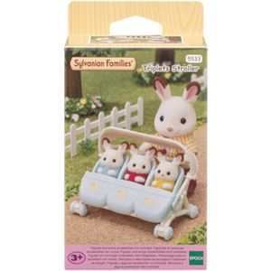 Sylvanian Families 5533 wandelwagen drieling- poppenhuisinrichting