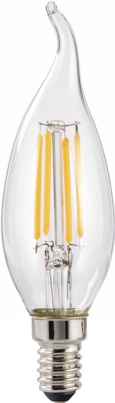 Xavax - Led-gloeidraad E14 - 470lm - Vervangt 40W - Windvlaag-kaars - Helder Warm Wit