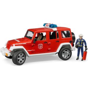 Bruder 2528 Jeep Wrangler Brandweer + Speelfiguur