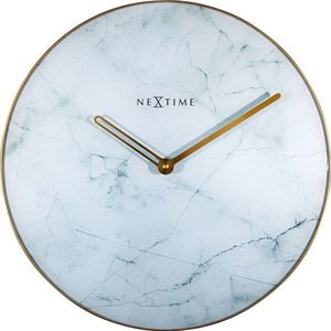 Wandklok NeXtime Marble diameter  40 cm wit NE-8189WI