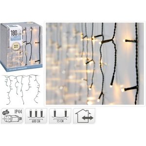 Kerst IJspegelverlichting 180 Leds Binnen&Buiten IP44 6M