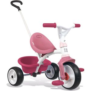 Smoby Be Move Roze - Driewieler met Duwstang