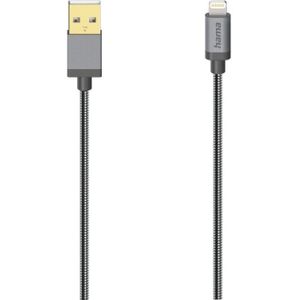 Hama USB-kabel Voor IPhone/iPad Met Lightning-connector USB 2.0 Metaal 0,75 M