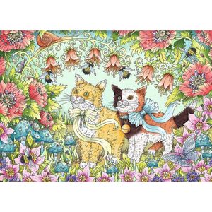 Kattenvriendschap Puzzel (1000 Stukjes)