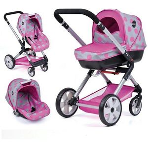 iCoo 4in1 Manhatten Poppenwandelwagen Roze/Zwart