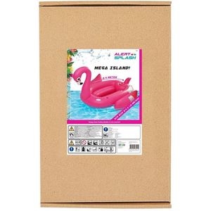 Alert Splash Opblaaseiland Flamingo 240 X 180 cm