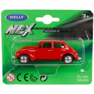 Van Manen Schaalmodel Vw Beetle 6,5 Cm Alu 1:60 Rood