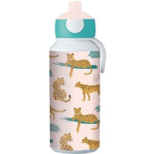 Mepal pop-up drinkfles Campus - 400 ml – Sluit goed af – Drinkbeker voor kinderen – Leopard