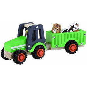 Simply for Kids Houten Tractor + Aanhanger en Dieren