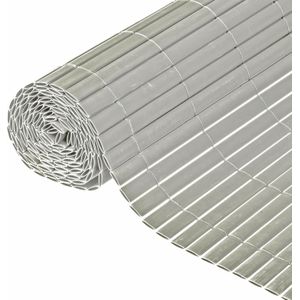 Tuinscherm PVC dubbelwandig grijs-1,5 x 3 meter