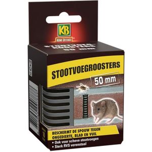 KB Stootvoegrooster RVS 50 mm - 10 stuks voordeelpack