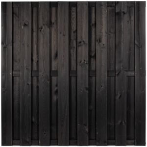 Tuinscherm Barneveld zwart grenen 180x180 cm
