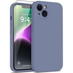 Lunso - iPhone 15 Plus - Hoesje Flexibel silicone Backcover - Lavendel