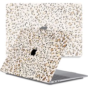 Lunso MacBook Pro 13 inch M1/M2 (2020-2022) cover hoes - case - Leopard Rose Gold