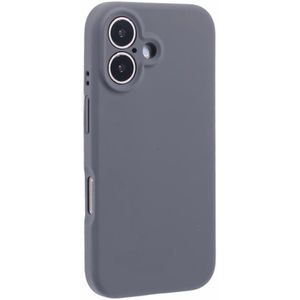 Lunso iPhone 16 Plus hoesje - Flexibel siliconen Backcover -Donkergrijs