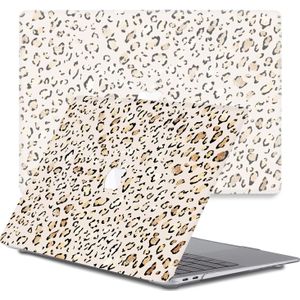 Lunso MacBook Air 13 inch (2010-2017) cover hoes - case - Leopard Rose Gold