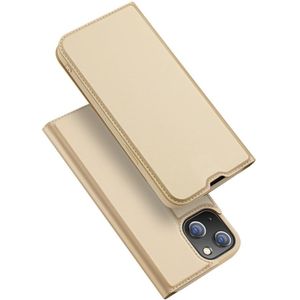 Dux Ducis - Slim bookcase hoes - iPhone 13 Mini - Goud