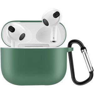 Lunso - Softcase cover hoes - AirPods 3 - Army Groen