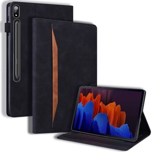 Luxe stand flip sleepcover hoes - Samsung Galaxy Tab S7 / S8 - Zwart